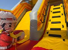 Feuerwehrmann Rutsche Hüpfburg Leihen