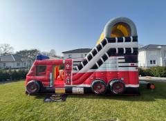Feuerwehrwagen Hüpfburg Mieten Rutsche