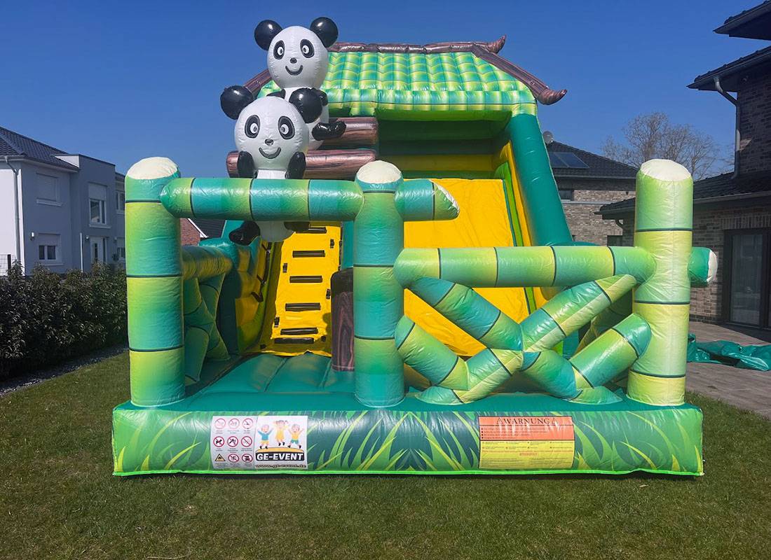 Panda Hüpfburg Mieten leihen 