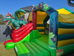 Drachen XXL Burg Hüpfburg ge-event Rutsche
